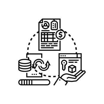 Confidential document workflow processing sensitive information securely vector