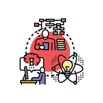 Learning concepts using artificial intelligence educational technology vector