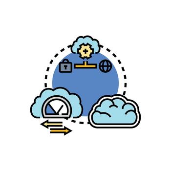 Cross cloud computing strategy data integration management vector