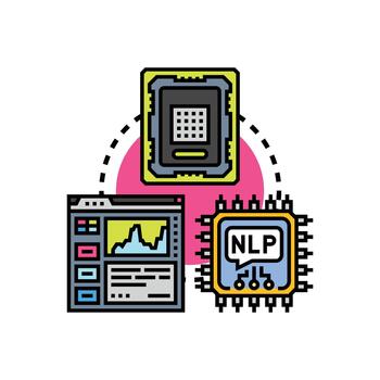 Computer cpu processing artificial intelligence data analytics vector