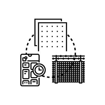 oscuro gris rectangular bloquear administración proceso ilustración vector