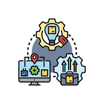 software Ingenieria metodologias concepto ilustrando desarrollo proceso vector