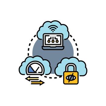 nube datos informática preparar con Internet seguridad accediendo vector