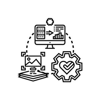 Online software control panel managing cloud computing system vector