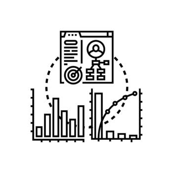 bar gráfico visualizante datos analítica vector
