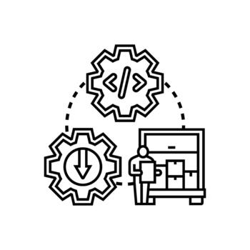 Bespoke model setup process development and customization vector