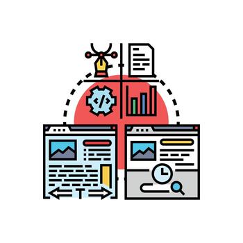 Web content management system developing and optimizing process vector