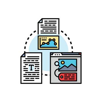 Labeling text data for machine learning development process vector