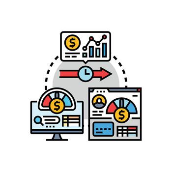 financiero analítica función creando proceso y datos análisis vector