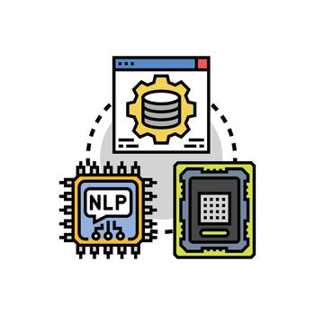 Digital memory chip concept processing data information vector