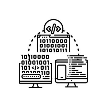 Coding best practices for software development documentation vector
