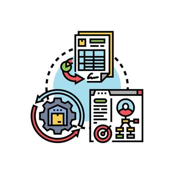 Recurring inventory forecasting platform visualization vector