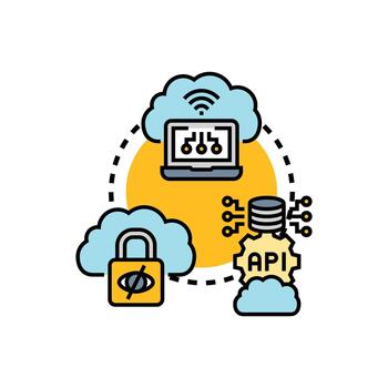 nube informática plataforma Servicio concepto sistema vector