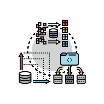 red datos gerente información fluir informática proceso vector
