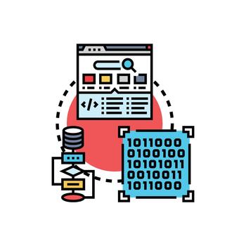 Layered data structures developing application programming interface concept vector