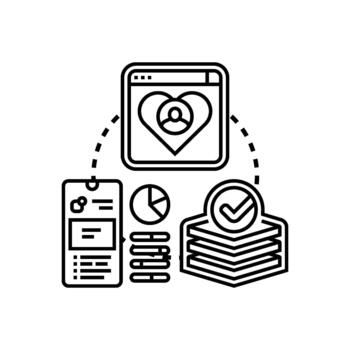 Device friendly design developing online interface experience vector