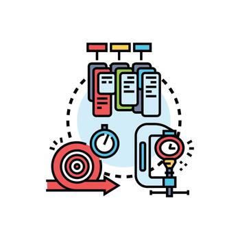 Weekend coding sprint project development process vector