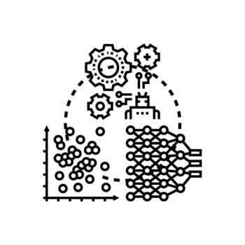 Quick machine learning model data analysis concept vector