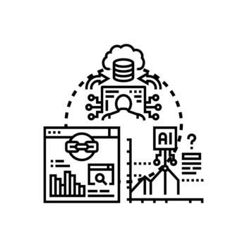 Instantaneous edge analytics processing data information concept vector