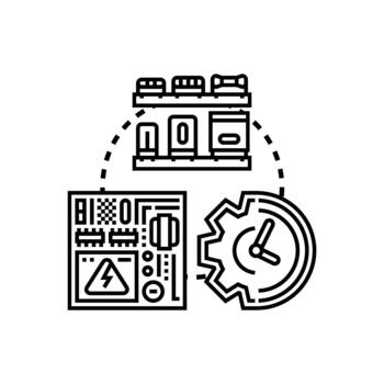 montaje referencia materiales proceso ilustración vector