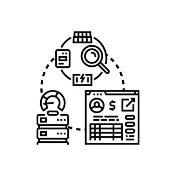 Internet usage pattern tracking and data analysis vector