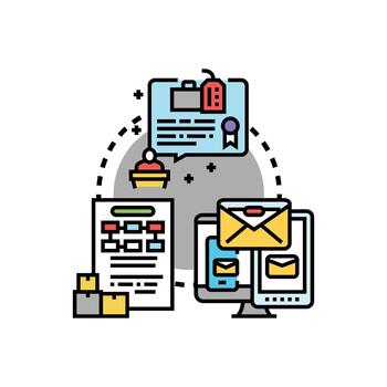 Responsive continuous delivery model icon demonstrating software development process vector