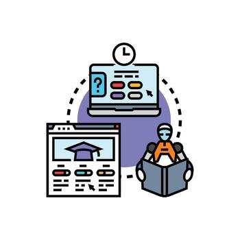 artificial inteligencia utilizando interactivo formación sistema para mi aprendizaje vector