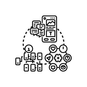 Ui design creating wireframe user interface development vector