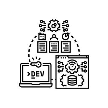 Software development operations lifecycle process managing vector