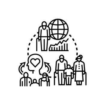 Intergenerational learning process promoting knowledge exchange vector