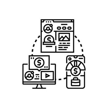 Robust monetization framework developing across multiple digital platforms vector