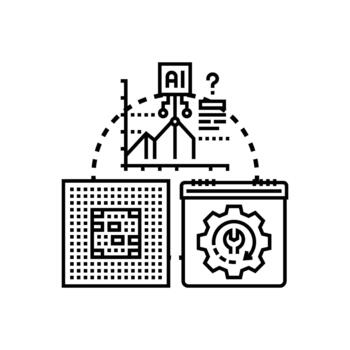 Artificial intelligence performance optimization technology development concept vector