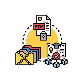 Document integrity checking for secure digital data storage vector