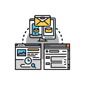 Developing responsive web application for multi device compatibility vector