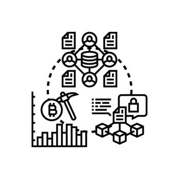 blockchain establecido fuente controlar sistema para software desarrollo vector