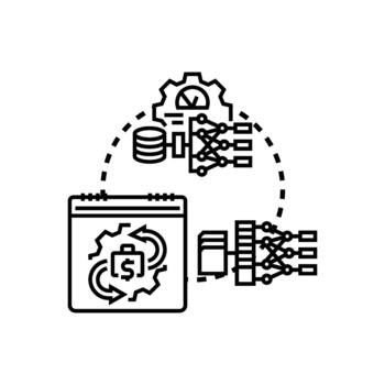 Underlying variable modeling data analysis concept presenting vector