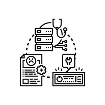 Problem management and fix system development process vector