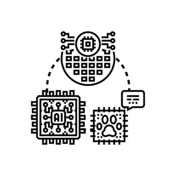 Computer processor chip concept for artificial intelligence vector