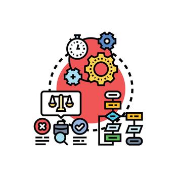 tarea fluir visualización proceso planificación y administración vector