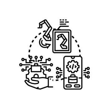 User first technological advancement optimizing software processes vector