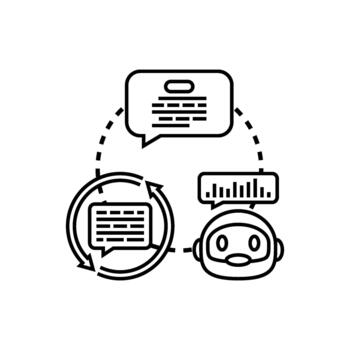 Chatbot neural network processing artificial intelligence data vector