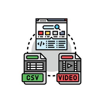 Standardized format converting different data files vector