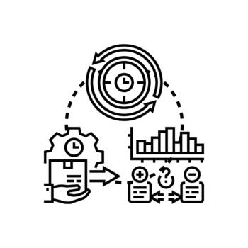 Business process streamlining optimizing efficiency cycle concept vector