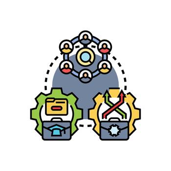 flexible software desarrollo proceso concepto icono vector