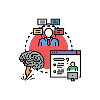Cognitive logical thinking process for problem solving vector