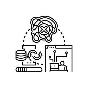 Clean coding concept illustrating software development process vector