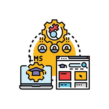 Needs analysis for online learning programs development vector