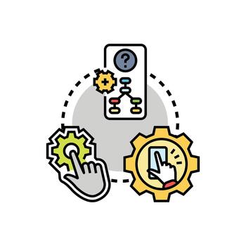 Intuitive user interface design process development vector