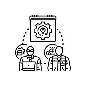 Maintenance task coordination planning work process vector