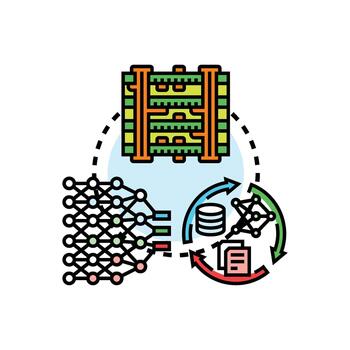 datos apilar capas Procesando información fluir vector